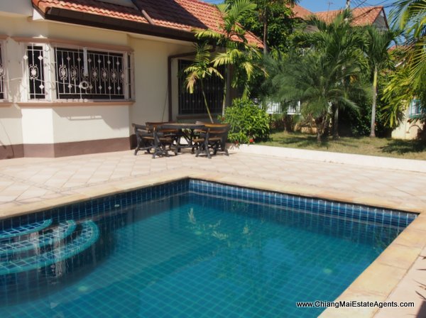 House with Private Pool in Sansai For Rent and Sale