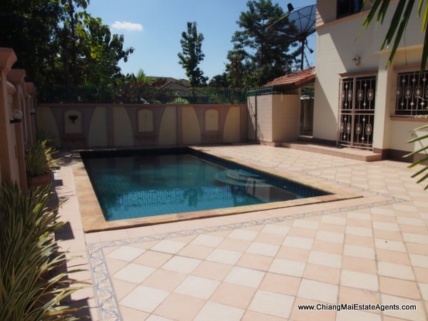 House with Private Pool in Sansai For Rent and Sale