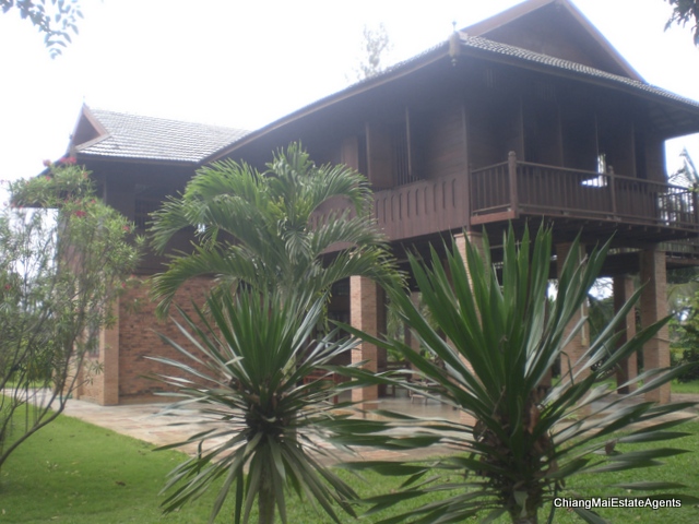 Superb Riverfront 4 Bed/3 Bath Modern Lanna Style Teak Home For Sale
